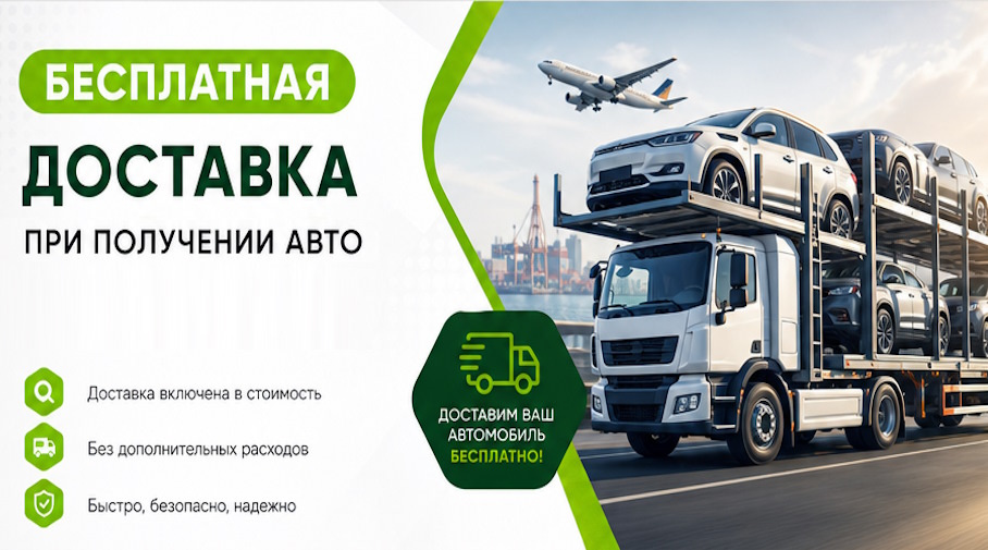 Акция! Бесплатная доставка по Раменском при получении авто